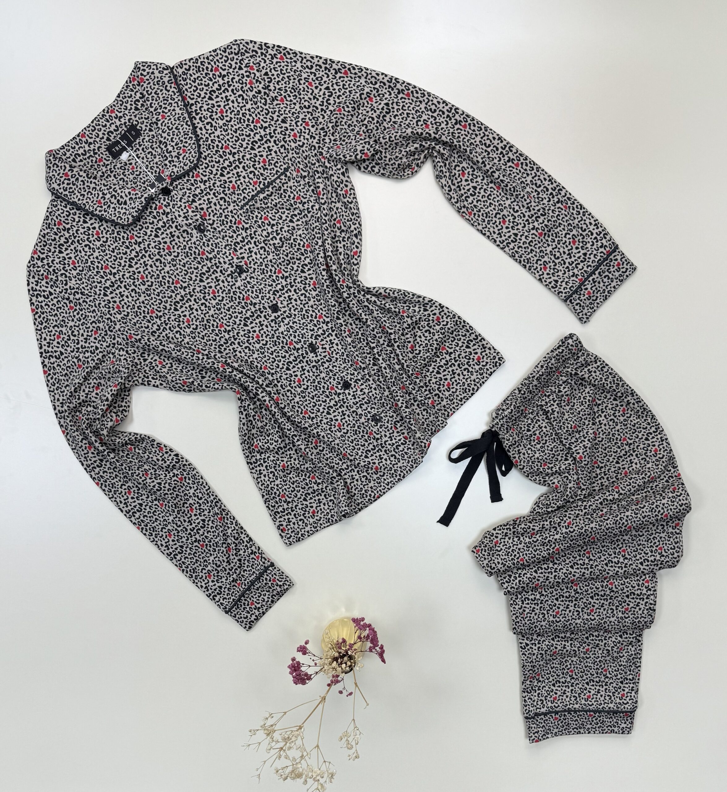 Pyjama Boutonnée "Leopard Beige"