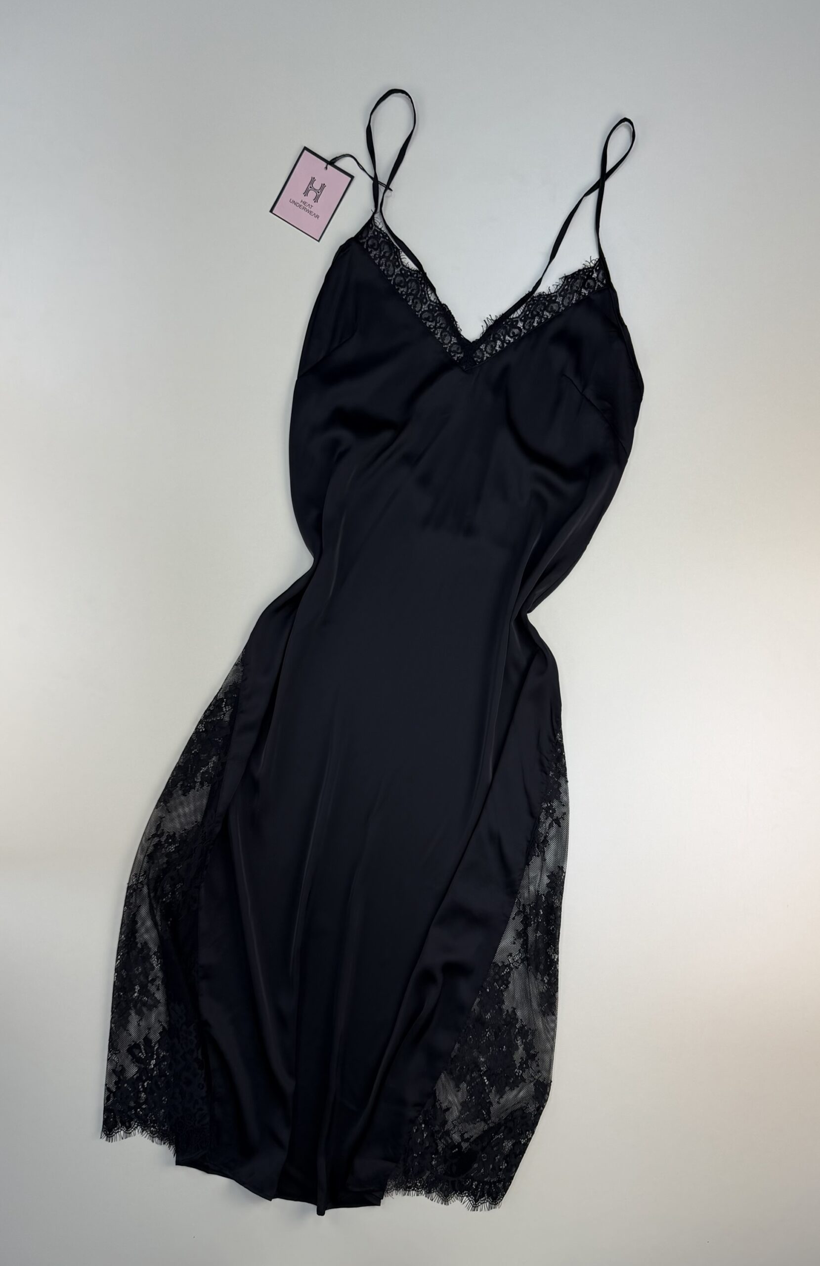 Ensemble nuisette longue peignoir "noir" – Image 3