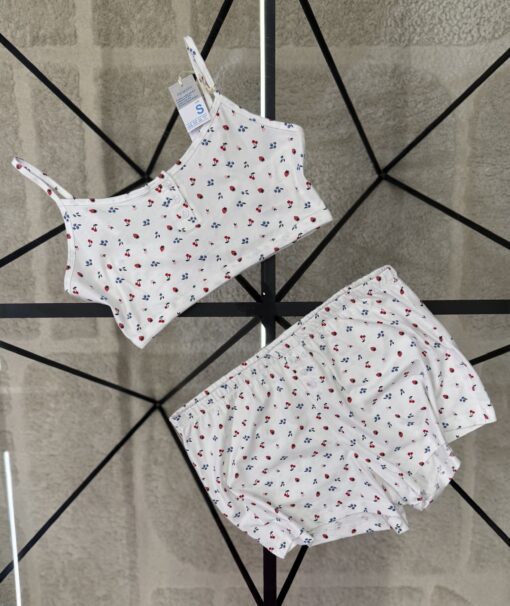 Pyjama short crop top - Primark - " fruit des bois "