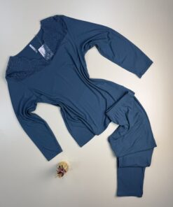 Pyjama manche longue "Bleu/vert"