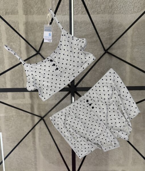 Pyjama short crop top - Primark - " gris "
