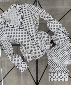 Pyjama boutonné - Primark - " Blanc à motifs "