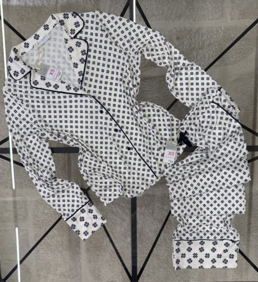 Pyjama boutonné - Primark - " Blanc à motifs "