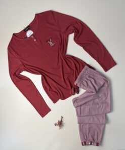 Pyjama Manche longue "Brique "