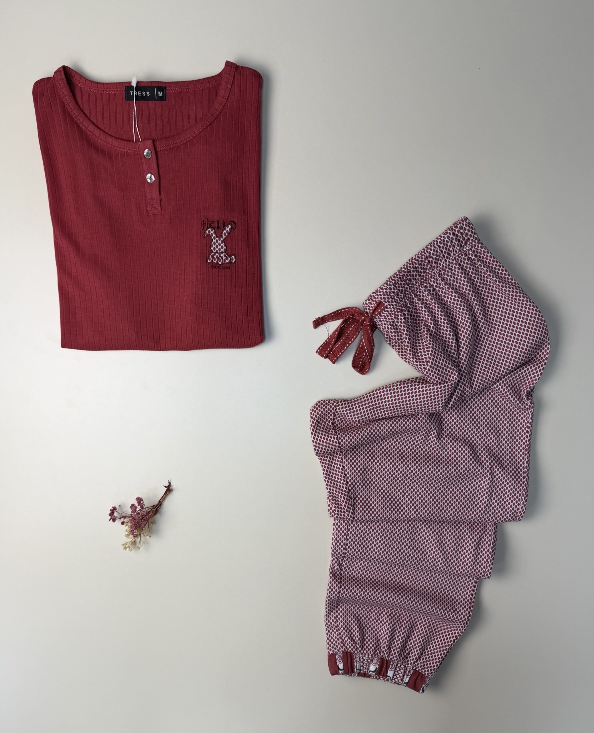 Pyjama Manche longue "Brique " – Image 2