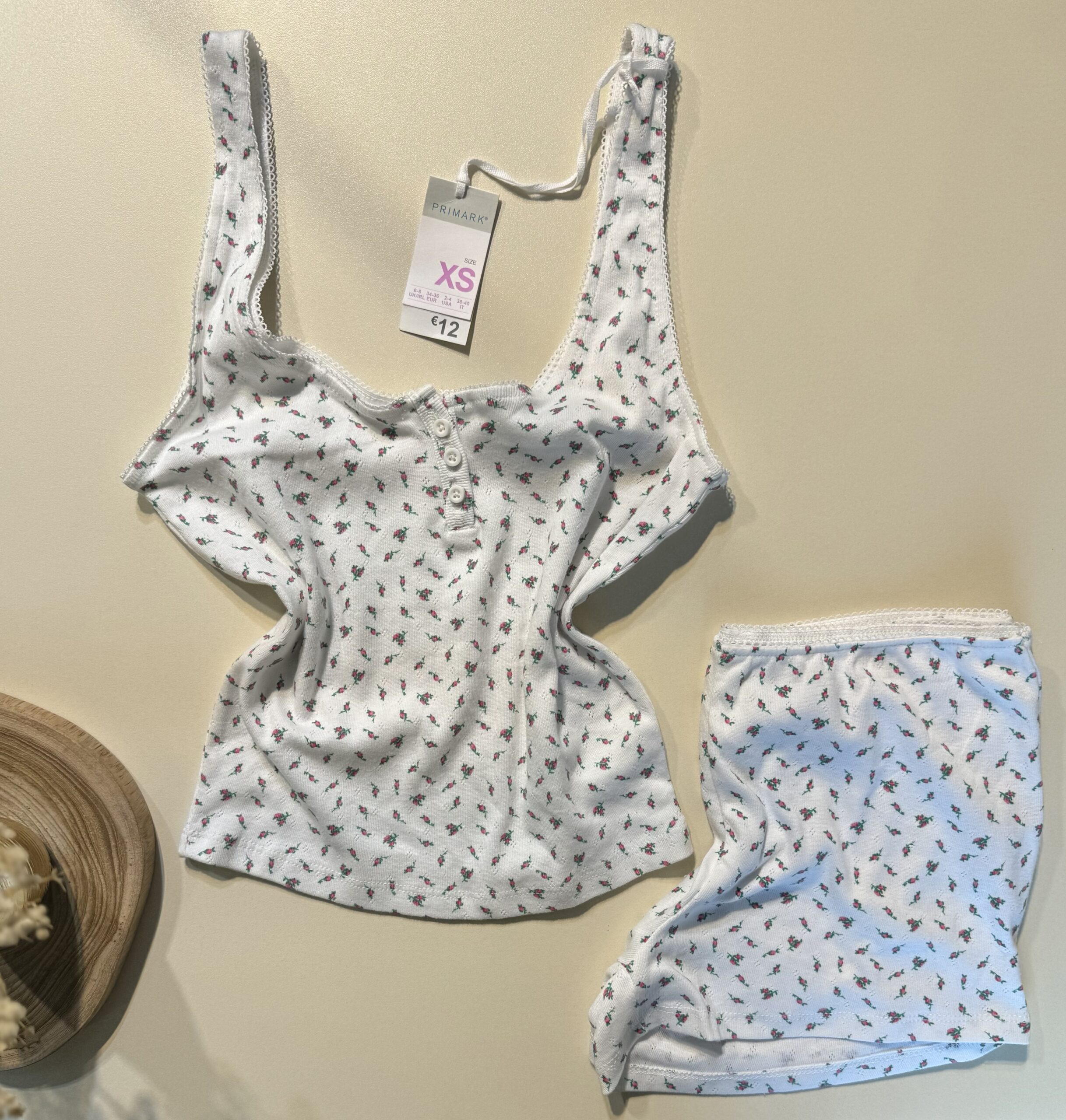 Pyjama short bustier Primark " à fleurs "
