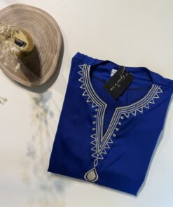Robe d'hotesse - Mayssa -  "bleu roi  "