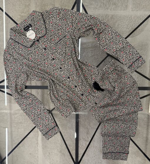 Pyjama Boutonnée "Leopard Beige"