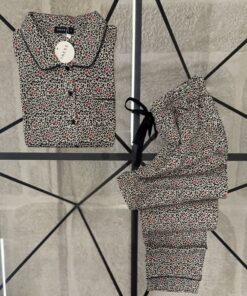 Alternative view of Pyjama Boutonnée "Leopard Beige"