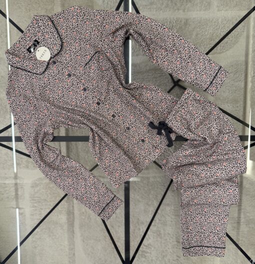 Pyjama Boutonnée "Leopard Rose"