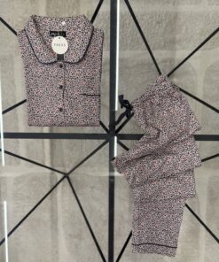 Alternative view of Pyjama Boutonnée "Leopard Rose"