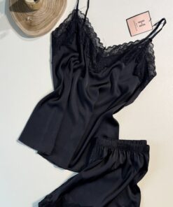 Alternative view of Short Bustier en satin "noir"