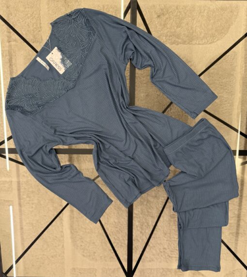 Pyjama manche longue "Bleu/vert"