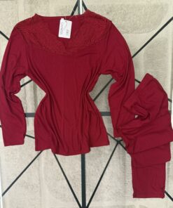 Alternative view of Pyjama manche longue "Rouge"