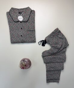 Alternative view of Pyjama Boutonnée "Leopard Beige"