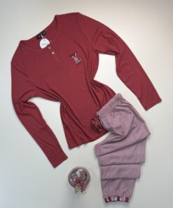 Pyjama Manche longue "Brique "