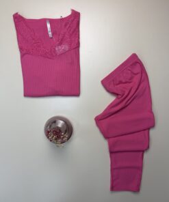 Alternative view of Pyjama manche longue "Fushia"