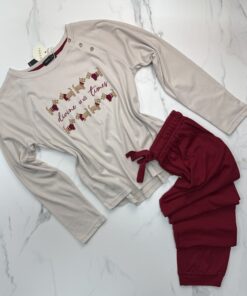 Pyjama manche longue "Beige"