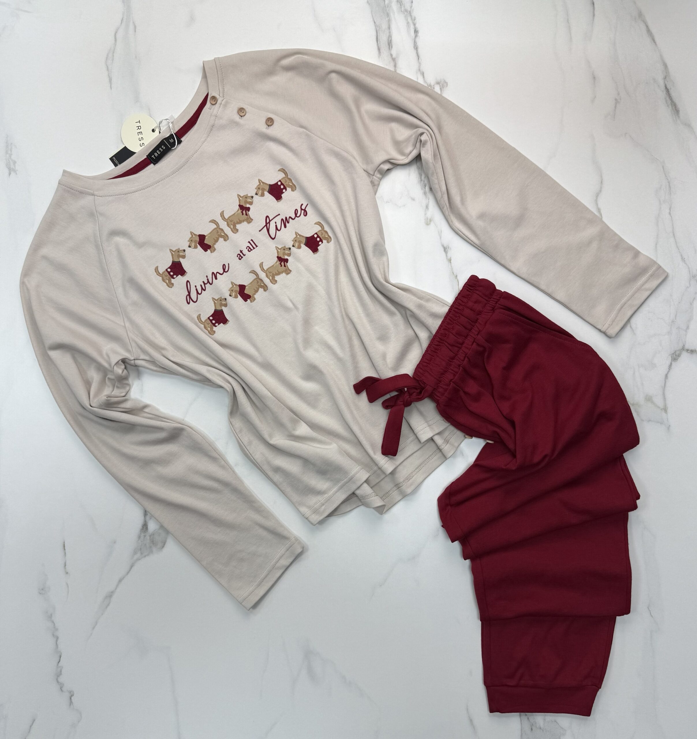 Pyjama manche longue "Beige"