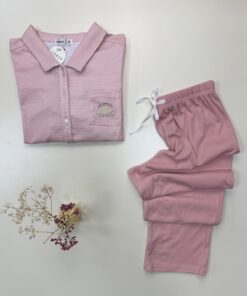 Alternative view of Pyjama boutonnée manche longue "Rose"