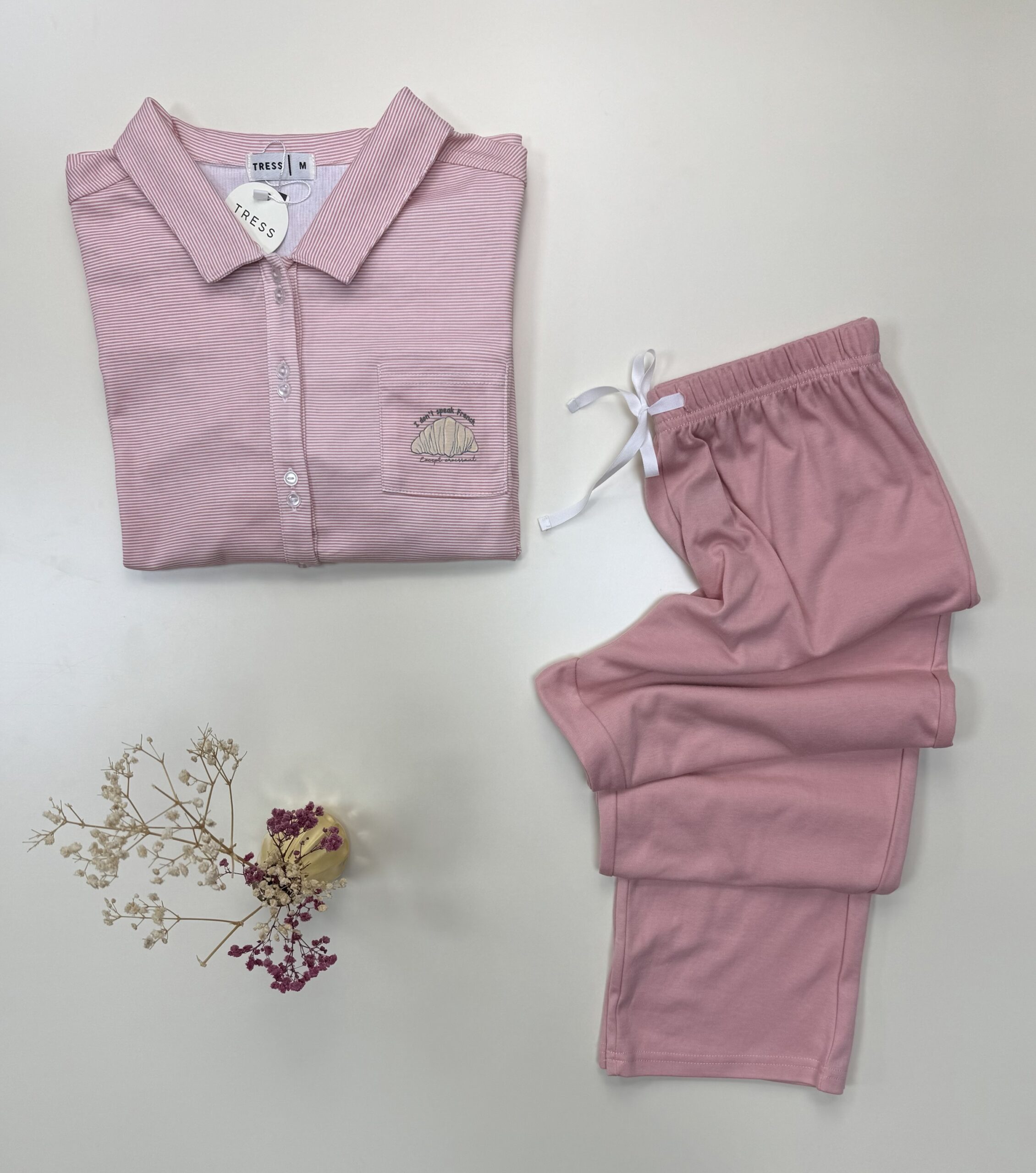 Pyjama boutonnée manche longue "Rose" – Image 2