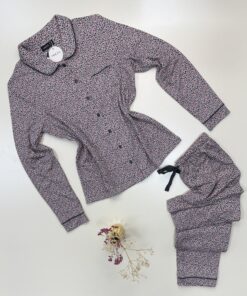 Pyjama Boutonnée "Leopard Rose"