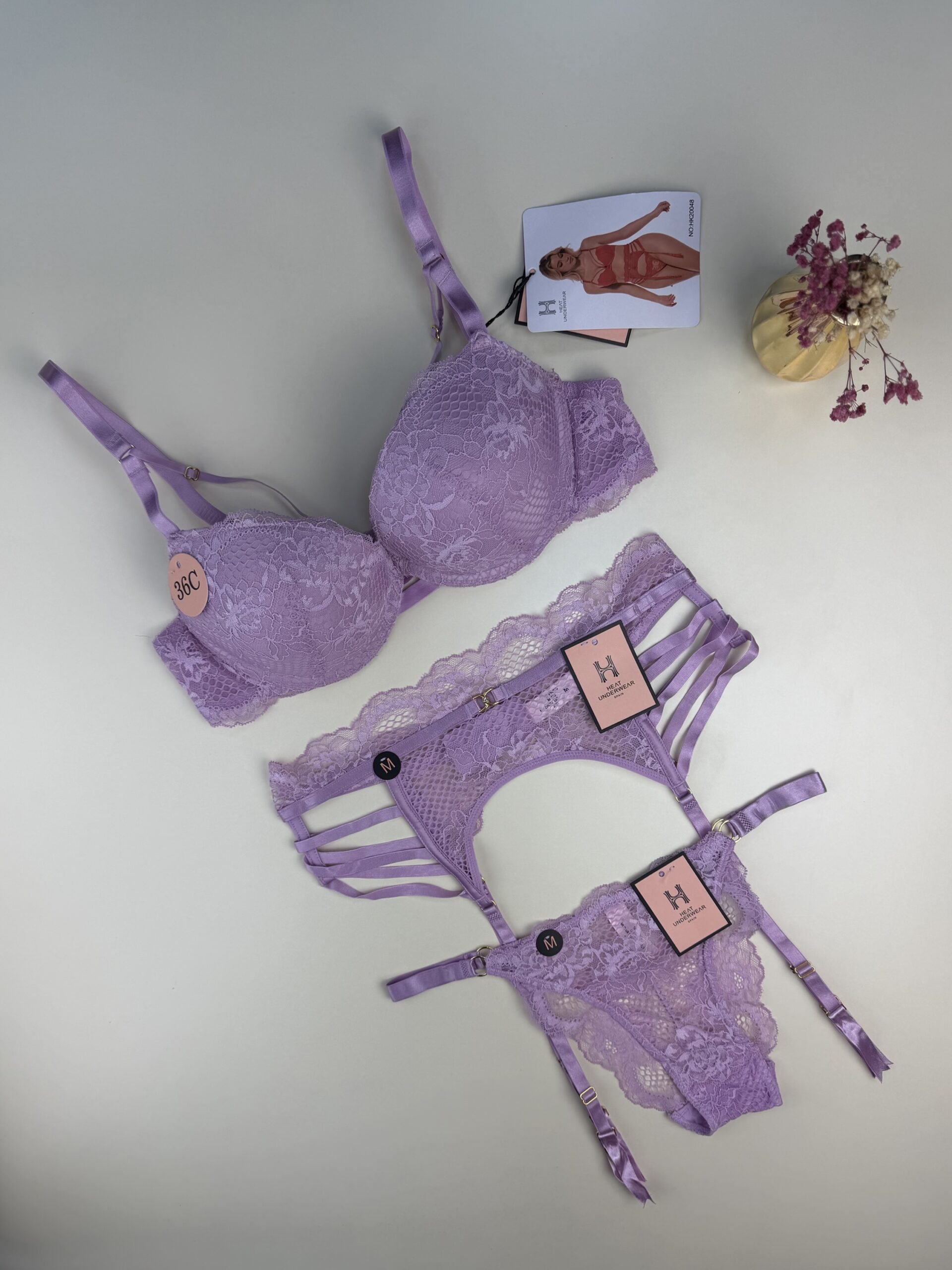 Ensemble 3 pcs H "Mauve" Push up – Image 2