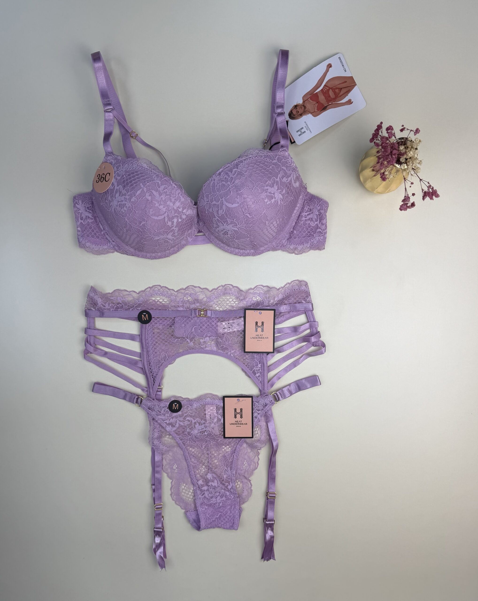 Ensemble 3 pcs H "Mauve" Push up