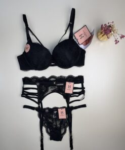 Ensemble  3 pcs H "Noir" Push up