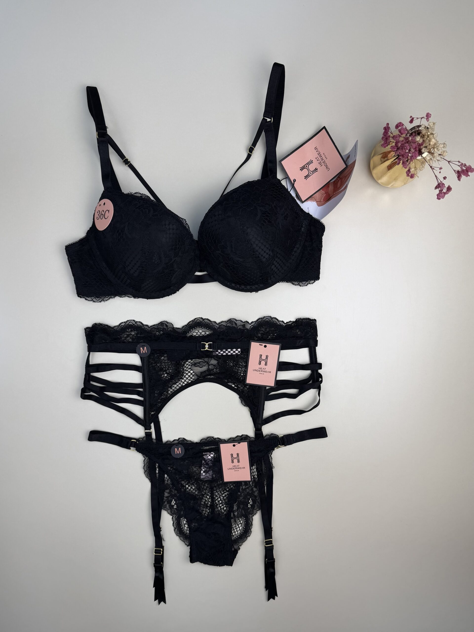 Ensemble 3 pcs H "Noir" Push up