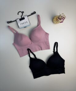 Pack de 2 brassières tress "Noir/Rose"