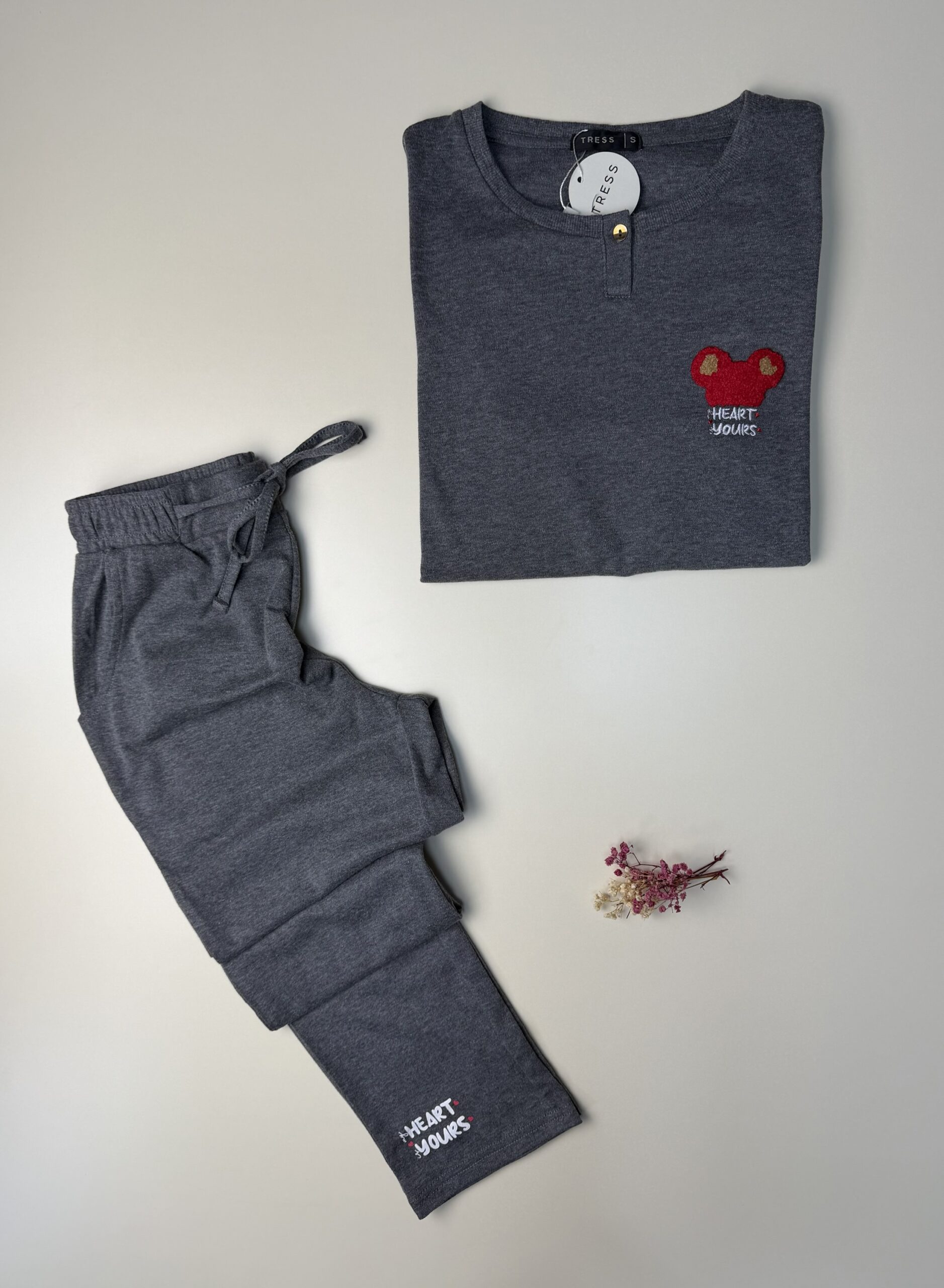 Pyjama manche longue "Gris" – Image 2