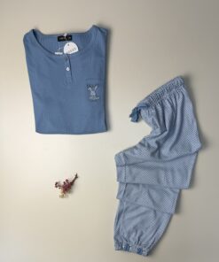 Alternative view of Pyjama Manche longue "Bleu"