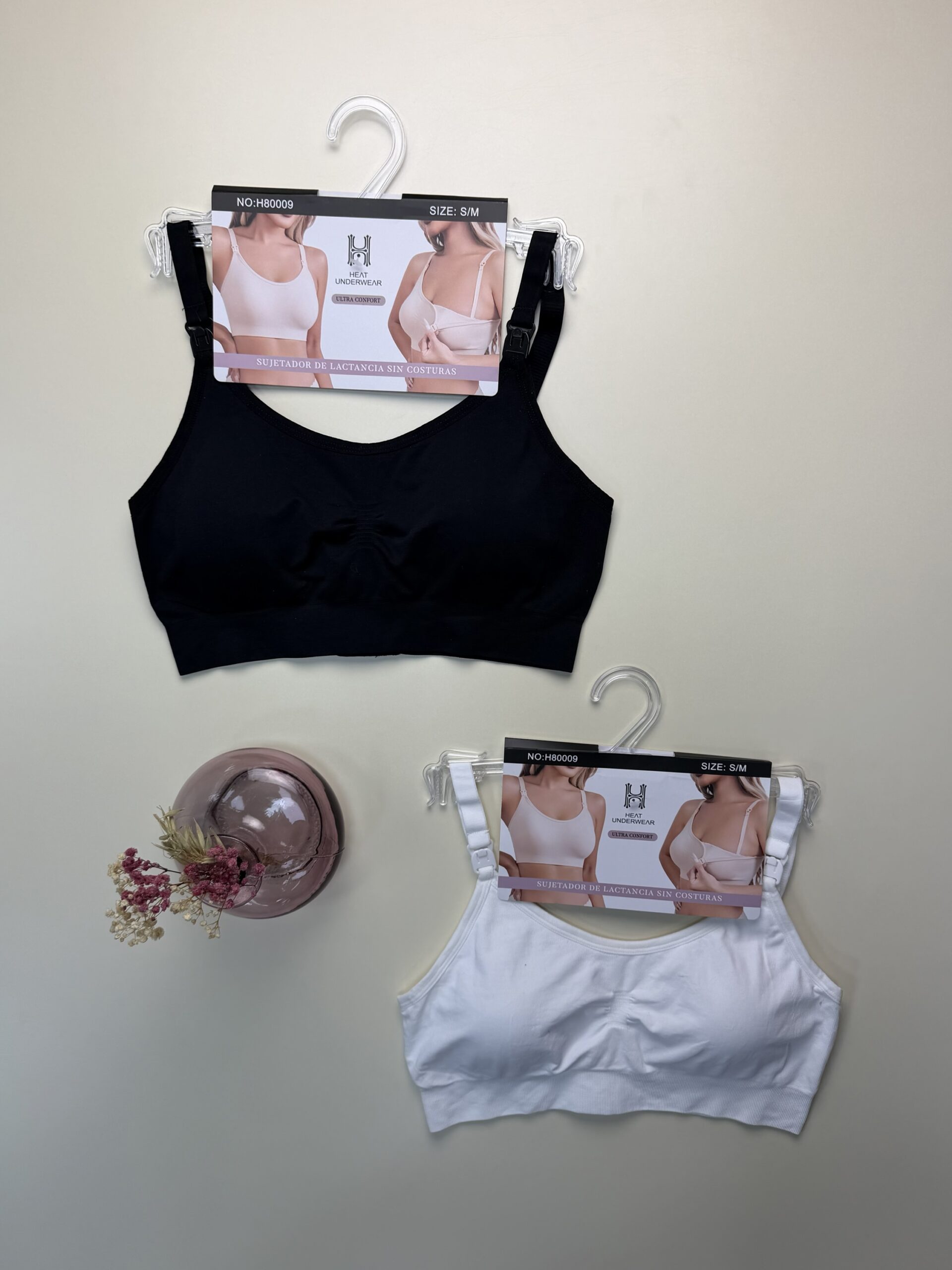 Pack de 2 soutiens d'allaitement "Noir/Blanc" - H -