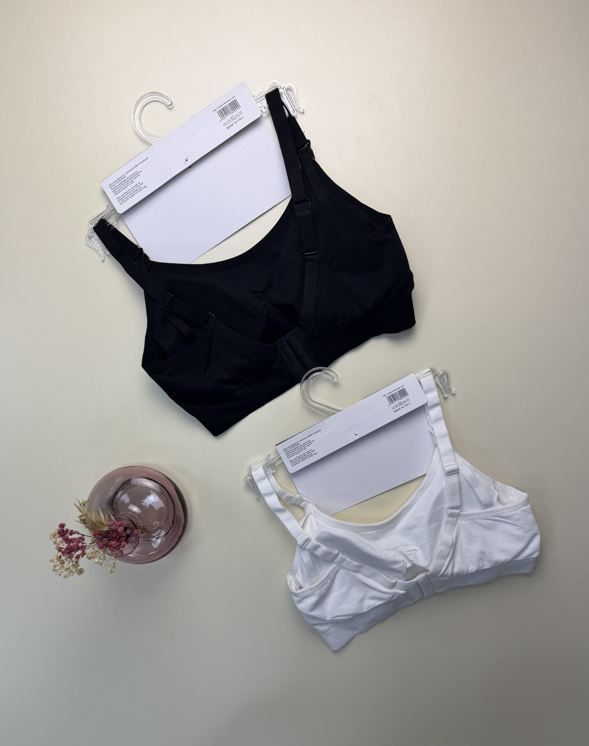 Pack de 2 soutiens d'allaitement "Noir/Blanc" - H - – Image 2