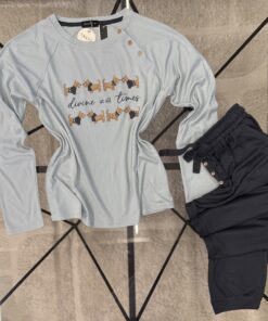 Alternative view of Pyjama manche longue "vert"