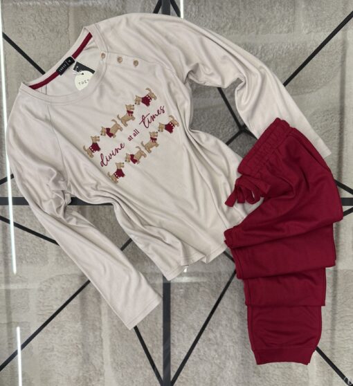 Pyjama manche longue "Beige"