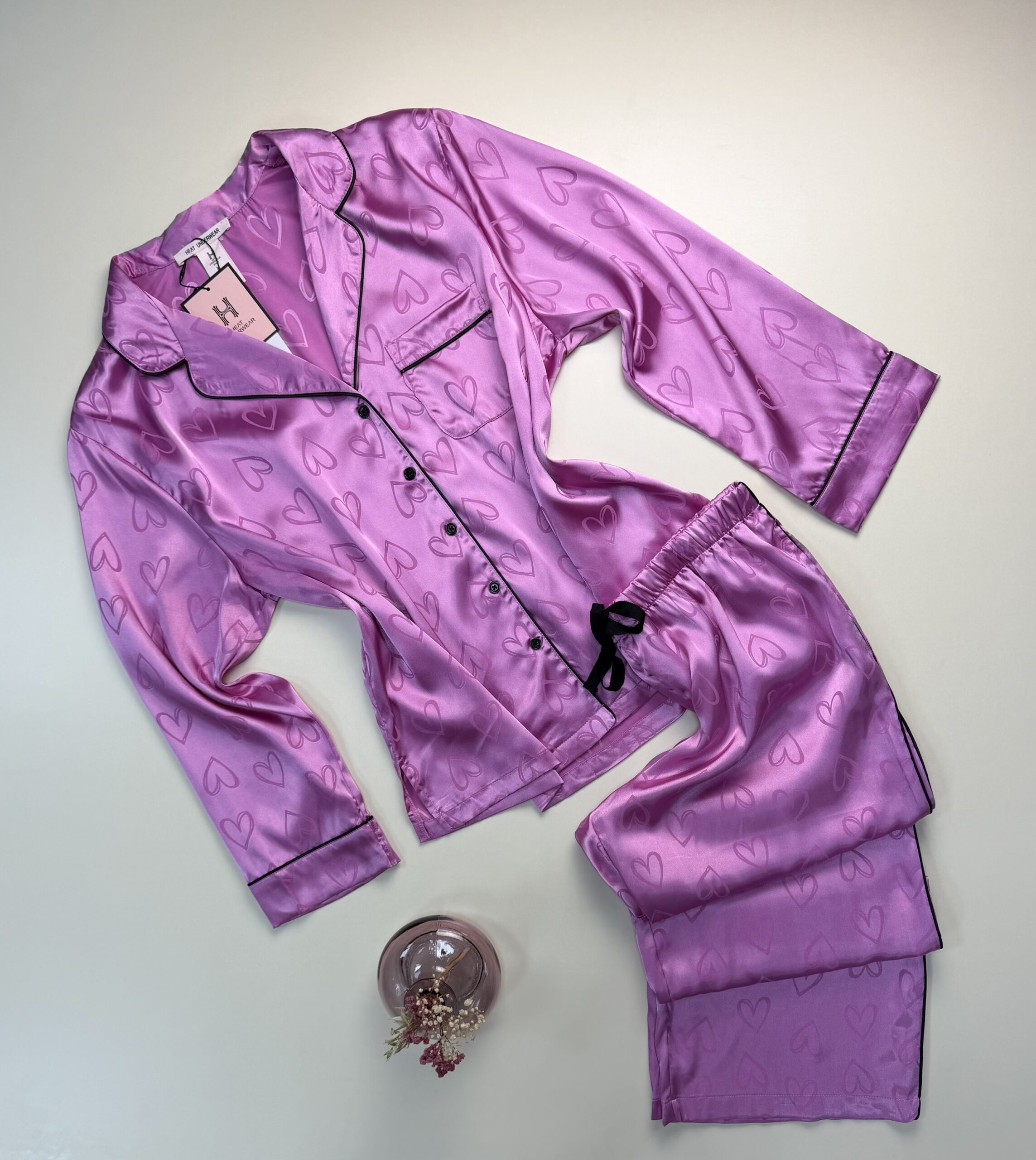 Pyjama boutonnée manche longue "Rose"