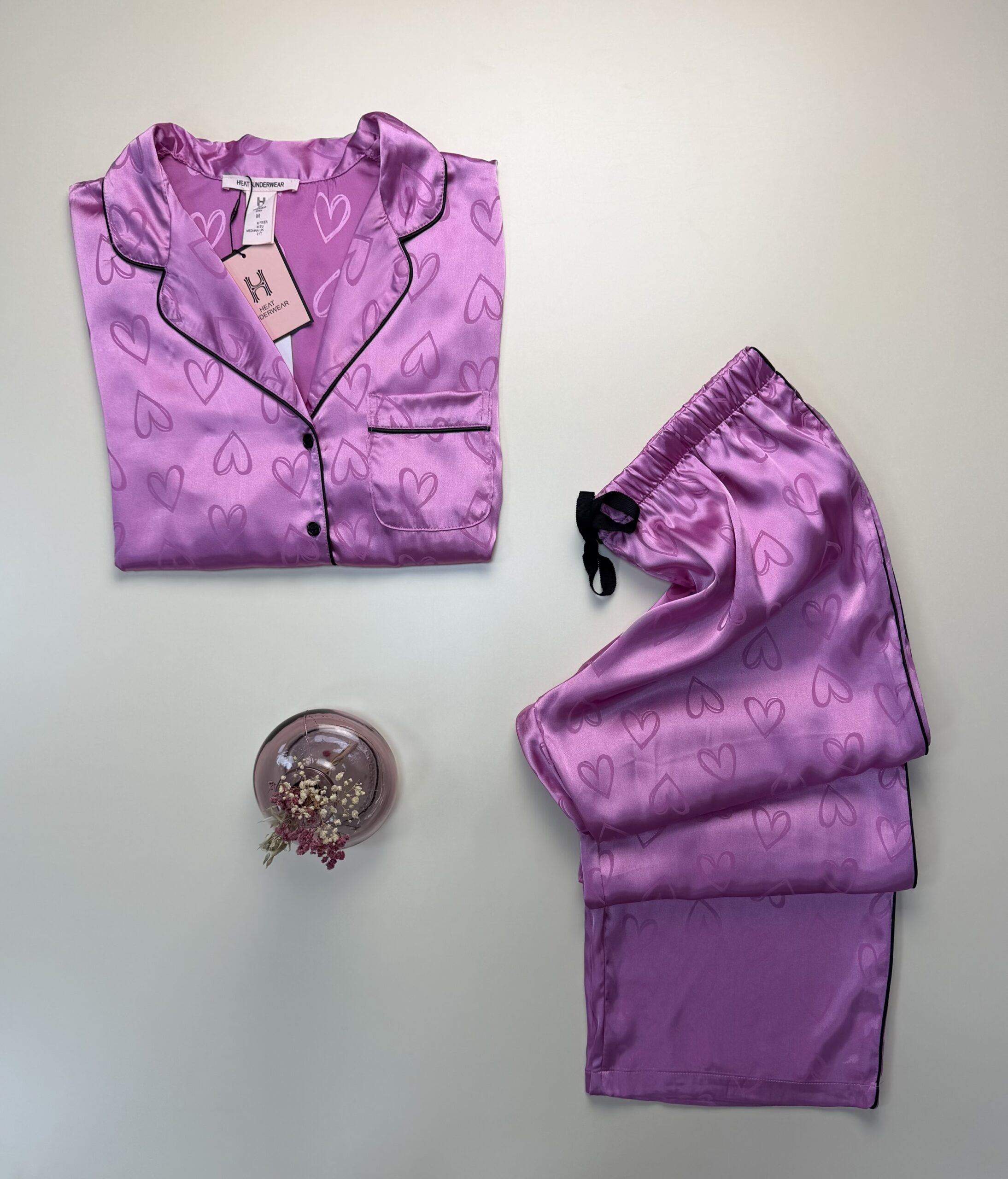 Pyjama boutonnée manche longue "Rose" – Image 2