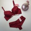 Ensemble 2 pcs - en dentelle -  "Rouge" Push Up