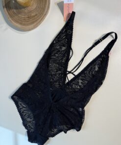 Alternative view of Body - en dentelle - "Noir"