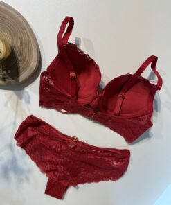 Alternative view of Ensemble 2 pcs - en dentelle -  "Rouge" Push Up