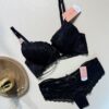 Ensemble 2 pcs - en dentelle -  "Noir" Push Up