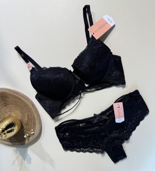 Ensemble 2 pcs - en dentelle -  "Noir"