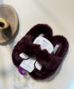 Pantoufle fourrure Primark -Burgundy-