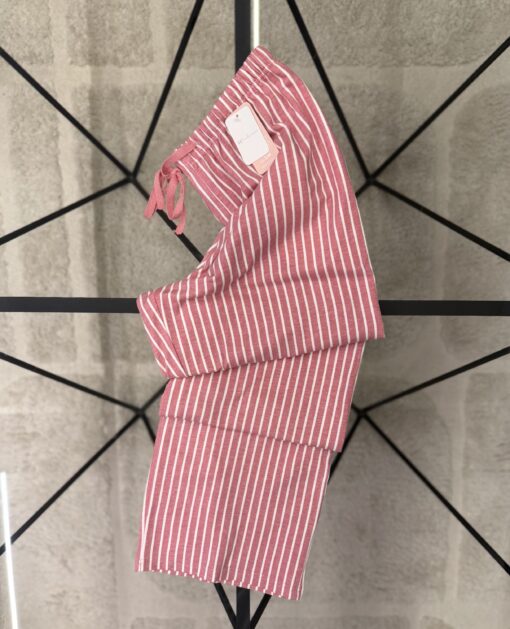 Bas de pyjama  "Rose à rayures"