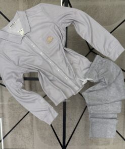 Pyjama boutonnée manche longue "Gris"