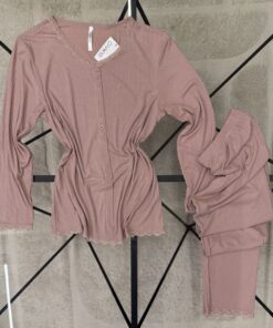 Alternative view of Pyjama haut manche longue - Caress - Rose