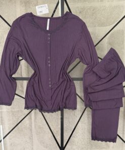 Alternative view of Pyjama haut  manche longue - Caress - Mauve