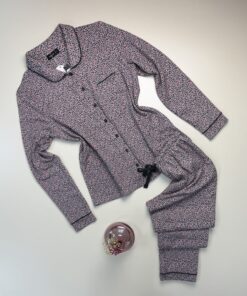 Pyjama Boutonnée "Leopard Rose"